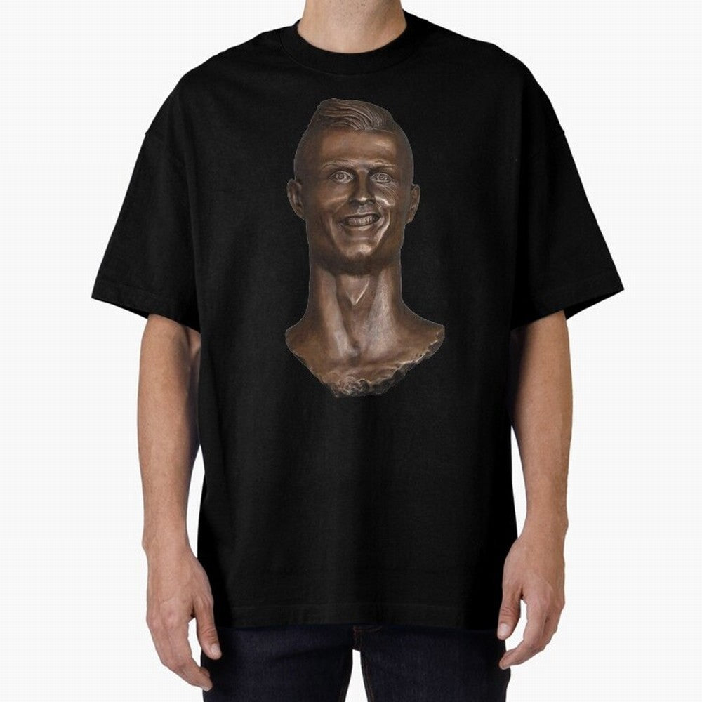 Cristiano Ronaldo Bust Scary Oversized T-Shirt Join Global Football Passion for FIFA World Cup 2026, Inspired by Messi, Germany, Football Passion, Legendary Performances, Festival Vibes and Supporter Community; Perfect for People Who Love