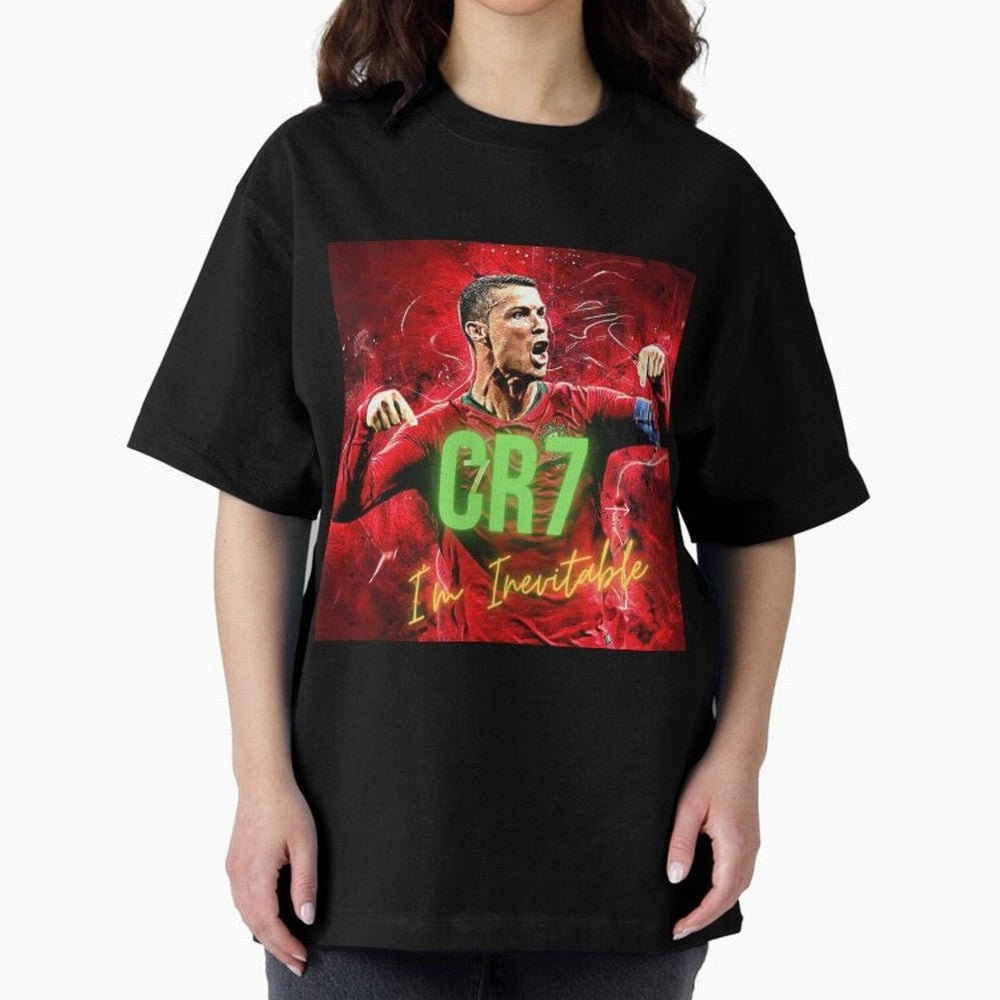 CR7 Oversized T-Shirt Follow FIFA World Cup 2026 Group Stage for Fans of Mbappe and Argentina, Bringing Stadium Memories, Football Loyalty, International Chants and Championship Tradition; Great for Supporters Who Love Legendary Players, National