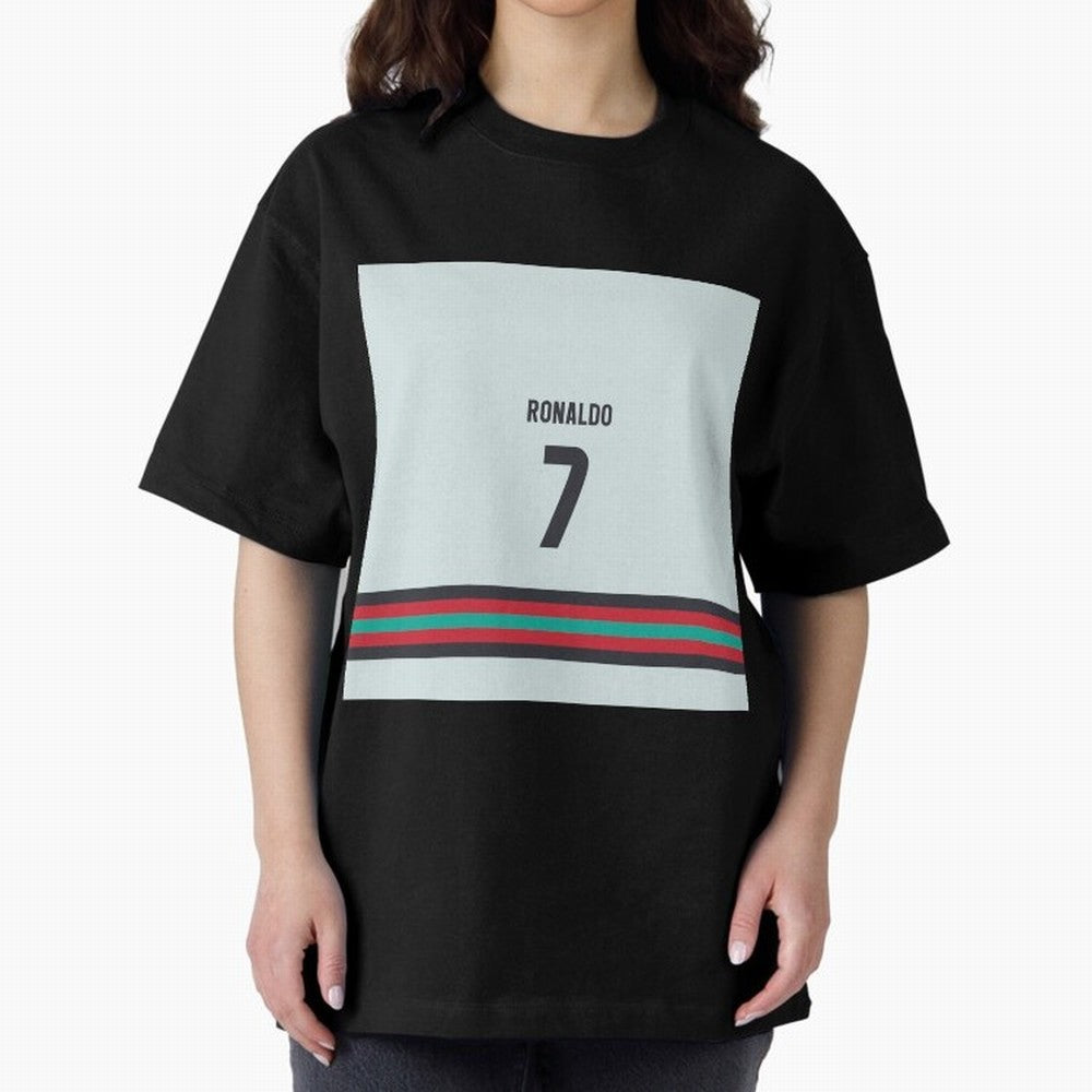 Cristiano Ronaldo Portugal Away Oversized T-Shirt Show Your Stadium Side during Match Day Hype around FIFA World Cup 2026 USA Canada Mexico, CR7 and Messi, England, Supporter Pride, Iconic Celebrations, Legendary Names and Global Match Day Energy;