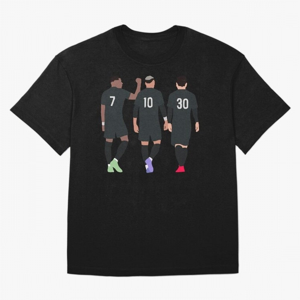 Messi Neymar France Football Players Trio Mmn #y79 Oversized T-Shirt Fuel Your Fan Pride for FIFA World Cup 2026 Group Stage Celebrating Messi, Neymar and Mbappe, England and Germany Energy, Sports Nostalgia, International Competition, Famous
