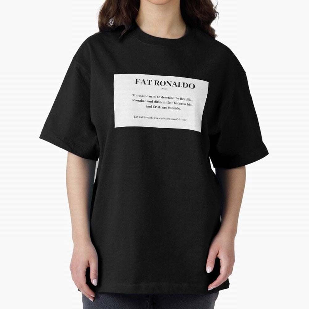 FAT RONALDO Oversized T-Shirt Cheer through Every Moment of FIFA World Cup 2026 USA Canada Mexico Spirit, Highlighting Portugal, Mbappe, Retro Football Energy, Iconic Rivalries, Trophy Chase Drama and Stadium Atmosphere; Made for Collectors Who