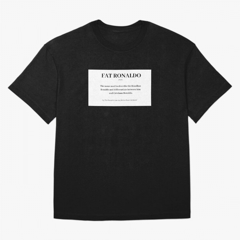 FAT RONALDO Oversized T-Shirt Cheer through Every Moment of FIFA World Cup 2026 USA Canada Mexico Spirit, Highlighting Portugal, Mbappe, Retro Football Energy, Iconic Rivalries, Trophy Chase Drama and Stadium Atmosphere; Made for Collectors Who