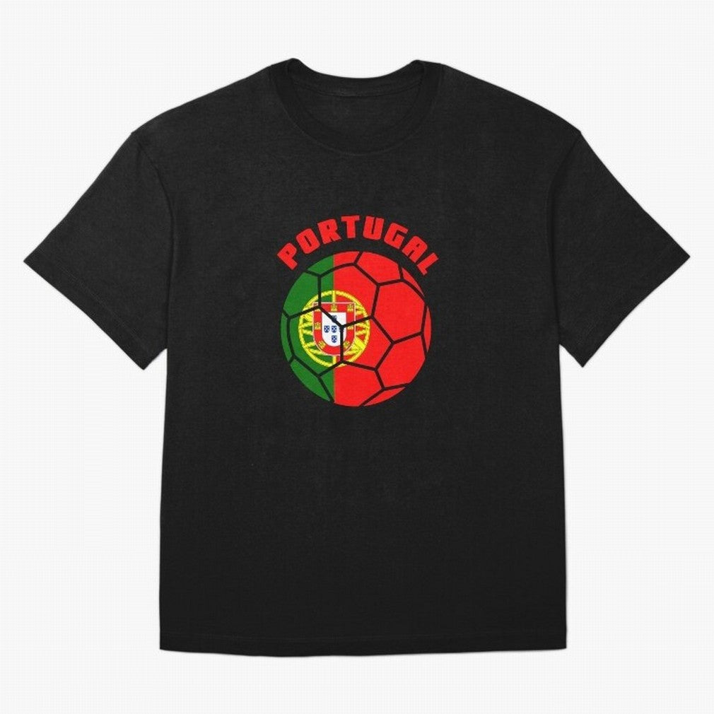 Portugal Football Soccer Ball Oversized T-Shirt Feel the Trophy Chase of FIFA World Cup 2026 USA Canada Mexico Inspired by Messi, Portugal, Spain and Germany Energy, Retro Football Energy, Iconic Rivalries, Trophy Chase Drama and Stadium
