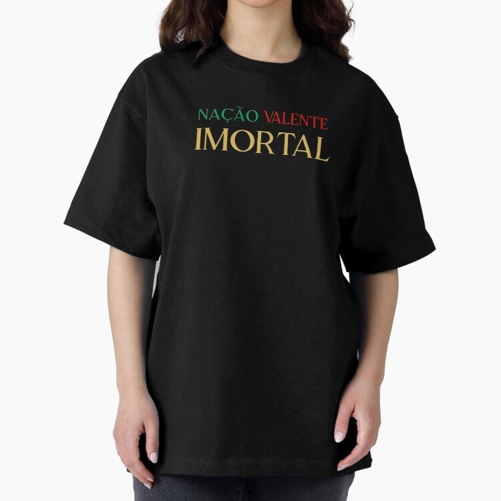 Na??o Valente Imortal Portugal Tuga Oversized T-Shirt Capture Stadium Memories from FIFA World Cup 2026 Inspired by CR7 and Messi, Argentina and Brazil Energy, Championship Spirit, Famous Goals, Roaring Crowds and International Football Unity;
