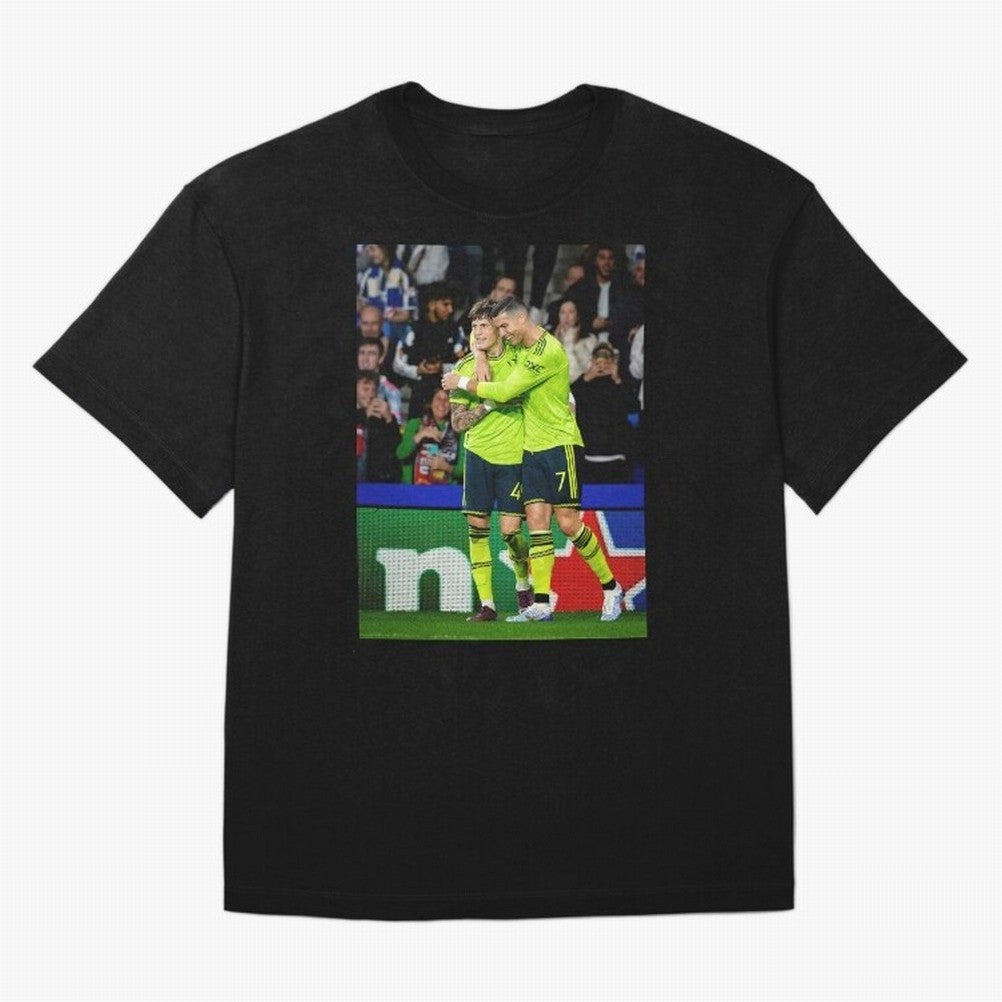 Cristiano Ronaldo And Garnacho ,Ronaldo Gifts,Ronaldo Cover,Ronaldo Prints Oversized T-Shirt Mark FIFA World Cup 2026 Group Stage Spirit, Connected to Brazil, Portugal and Argentina, Mbappe and Neymar, Classic Soccer Heritage, Championship