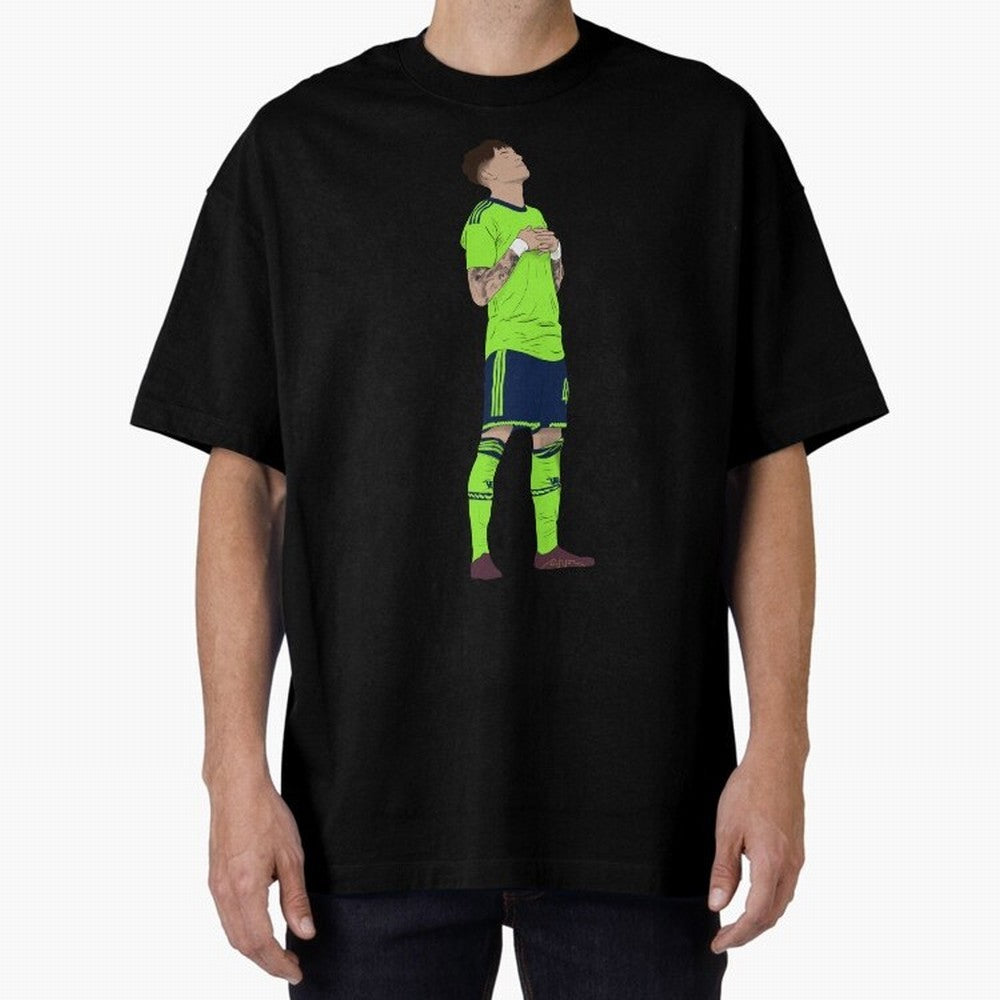 Alejandro Garnacho Ronaldo Peace Goal Celebration Oversized T-Shirt Enjoy the Biggest Football Party of FIFA World Cup 2026 for Fans of Messi and Cristiano Ronaldo and Brazil, Portugal and Argentina, Bringing Soccer Culture, Superstar Moments,
