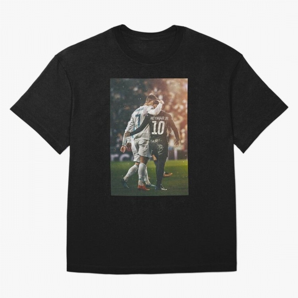 Neymar and Ronaldo Oversized T-Shirt Remember Iconic Moments from Global Football Passion for FIFA World Cup 2026, Inspired by Messi, CR7 and Mbappe, Brazil, Supporter Pride, Iconic Celebrations, Legendary Names and Global Match Day Energy; Ideal