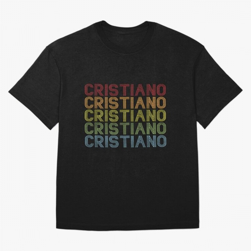 Cristiano Name T Shirt - Cristiano Vintage Retro Cristiano Name Gift Item Tee Oversized T-Shirt Bring Home the FIFA World Cup 2026 Group Stage Journey through CR7 and Messi Highlights, Argentina, France and Brazil Pride, Worldwide Fan Energy,