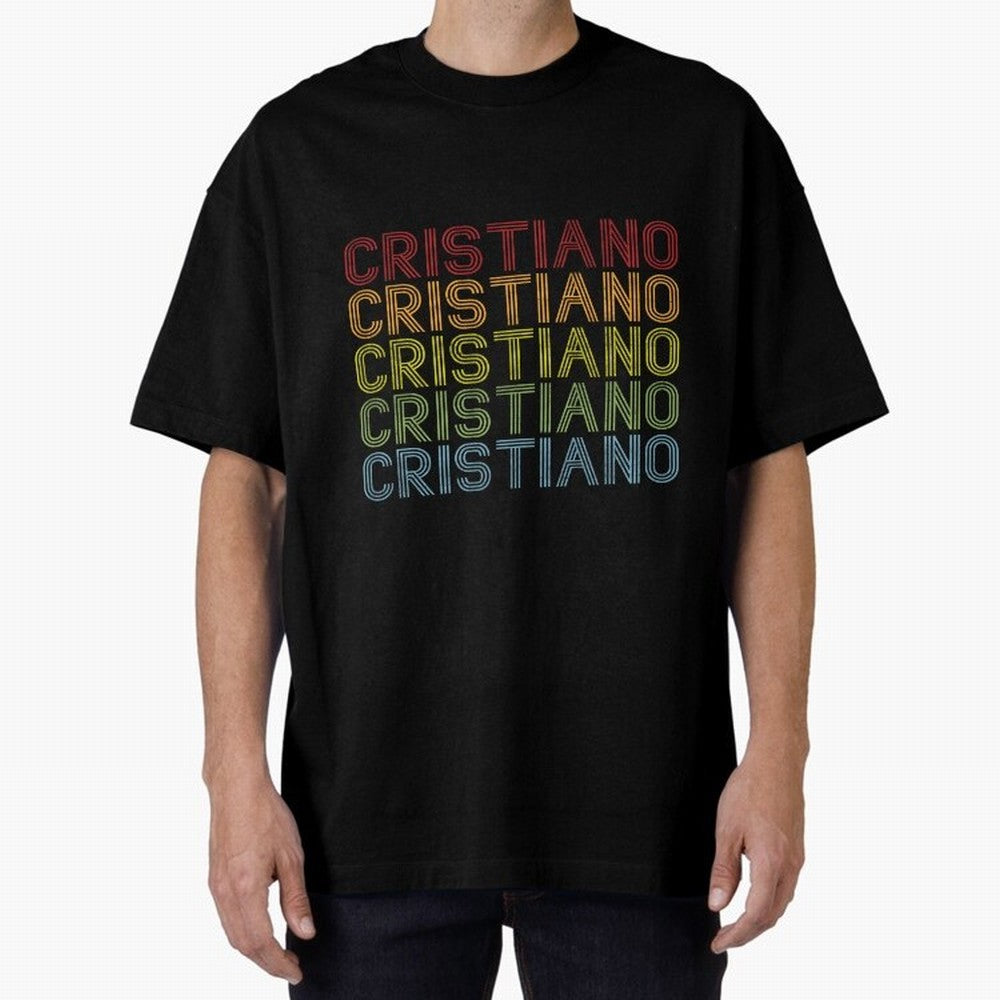 Cristiano Name T Shirt - Cristiano Vintage Retro Cristiano Name Gift Item Tee Oversized T-Shirt Bring Home the FIFA World Cup 2026 Group Stage Journey through CR7 and Messi Highlights, Argentina, France and Brazil Pride, Worldwide Fan Energy,
