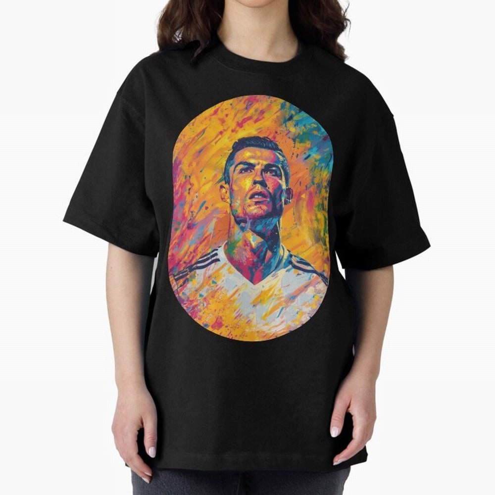Cristiano Oversized T-Shirt Follow the Road to Match Day Hype around FIFA World Cup 2026 USA Canada Mexico, Neymar, France and Portugal, Supporter Pride, Iconic Celebrations, Legendary Names and Global Match Day Energy; Ideal for Passionate Fans