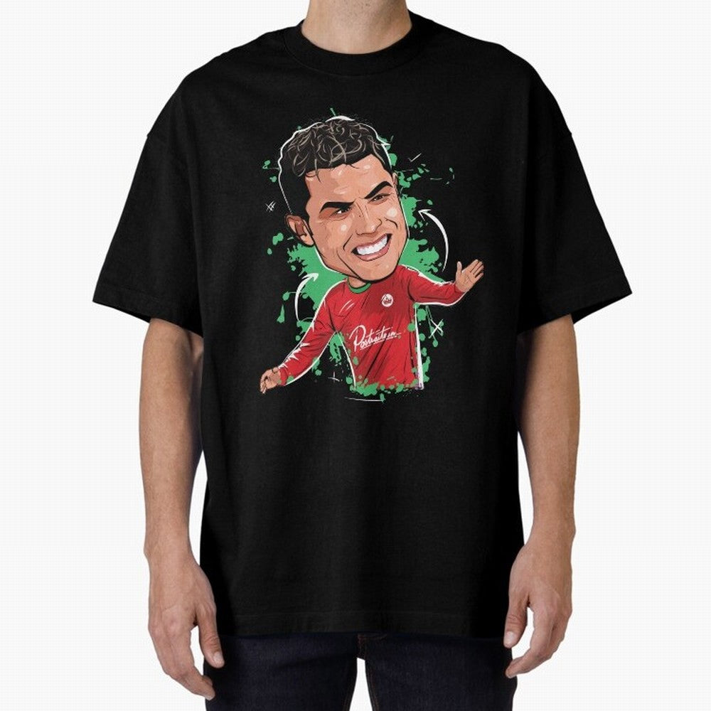 Cristiano Oversized T-Shirt Embrace FIFA World Cup 2026 Group Stage Spirit, Driven by France, Haaland and Mbappe, Soccer Culture, Superstar Moments, National Team Dreams and Competitive Fire; Great for Watch Parties, Sports Bars, Family Nights, Fan