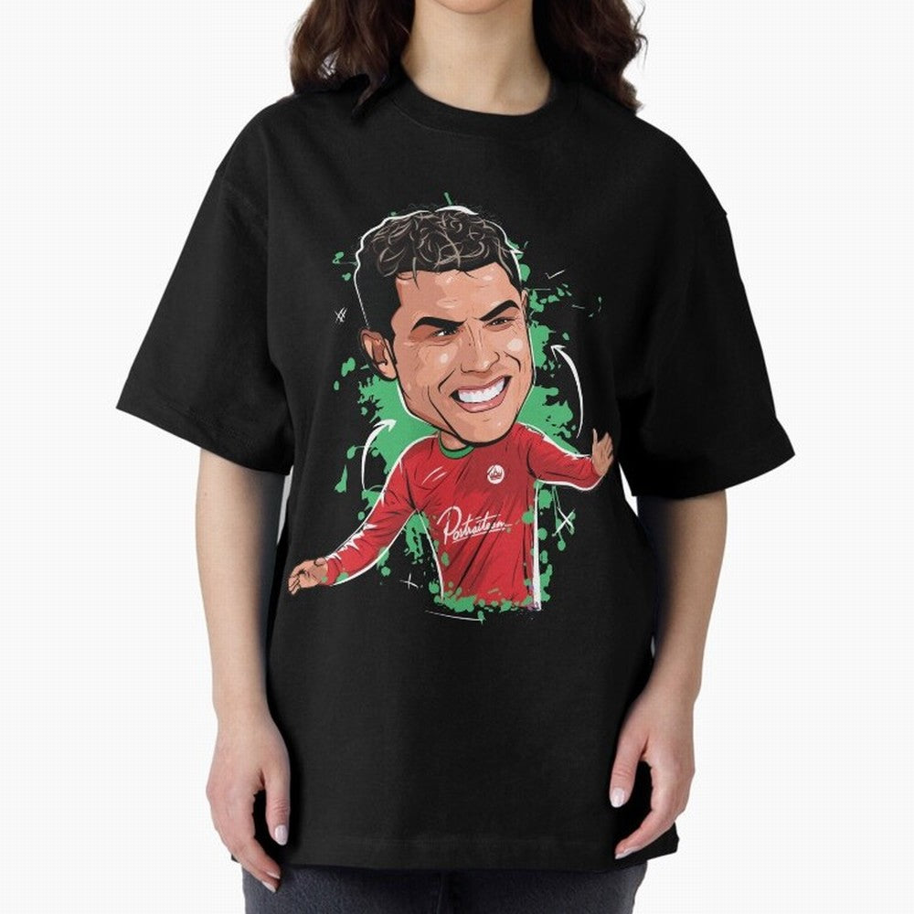 Cristiano Oversized T-Shirt Embrace FIFA World Cup 2026 Group Stage Spirit, Driven by France, Haaland and Mbappe, Soccer Culture, Superstar Moments, National Team Dreams and Competitive Fire; Great for Watch Parties, Sports Bars, Family Nights, Fan