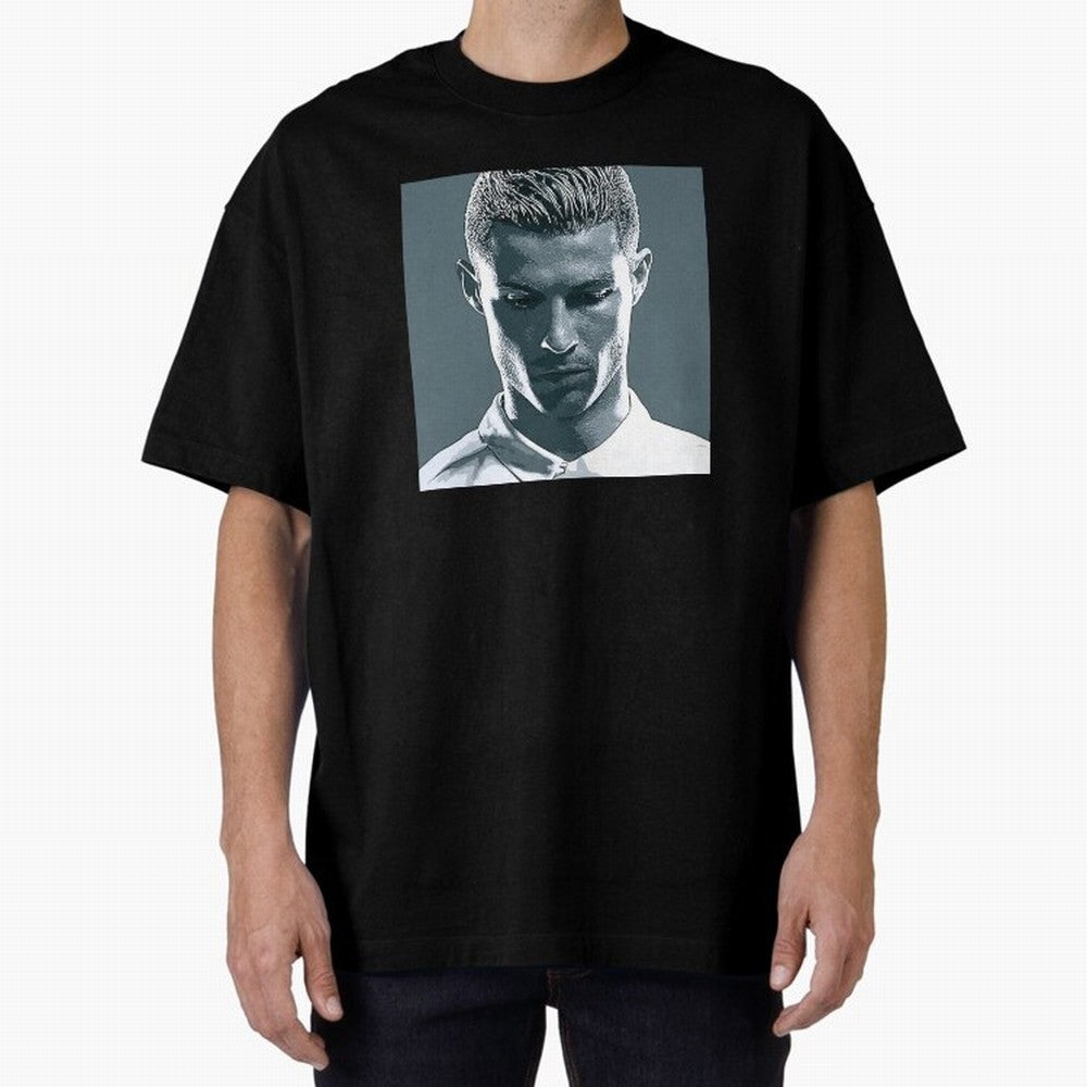 Ronaldo Portrait Oversized T-Shirt Unlock Global Football Passion for FIFA World Cup 2026 USA Canada Mexico, Capturing Neymar, Argentina, Classic Soccer Heritage, Championship Pressure, Fan Loyalty and International Pride; Built for Supporters
