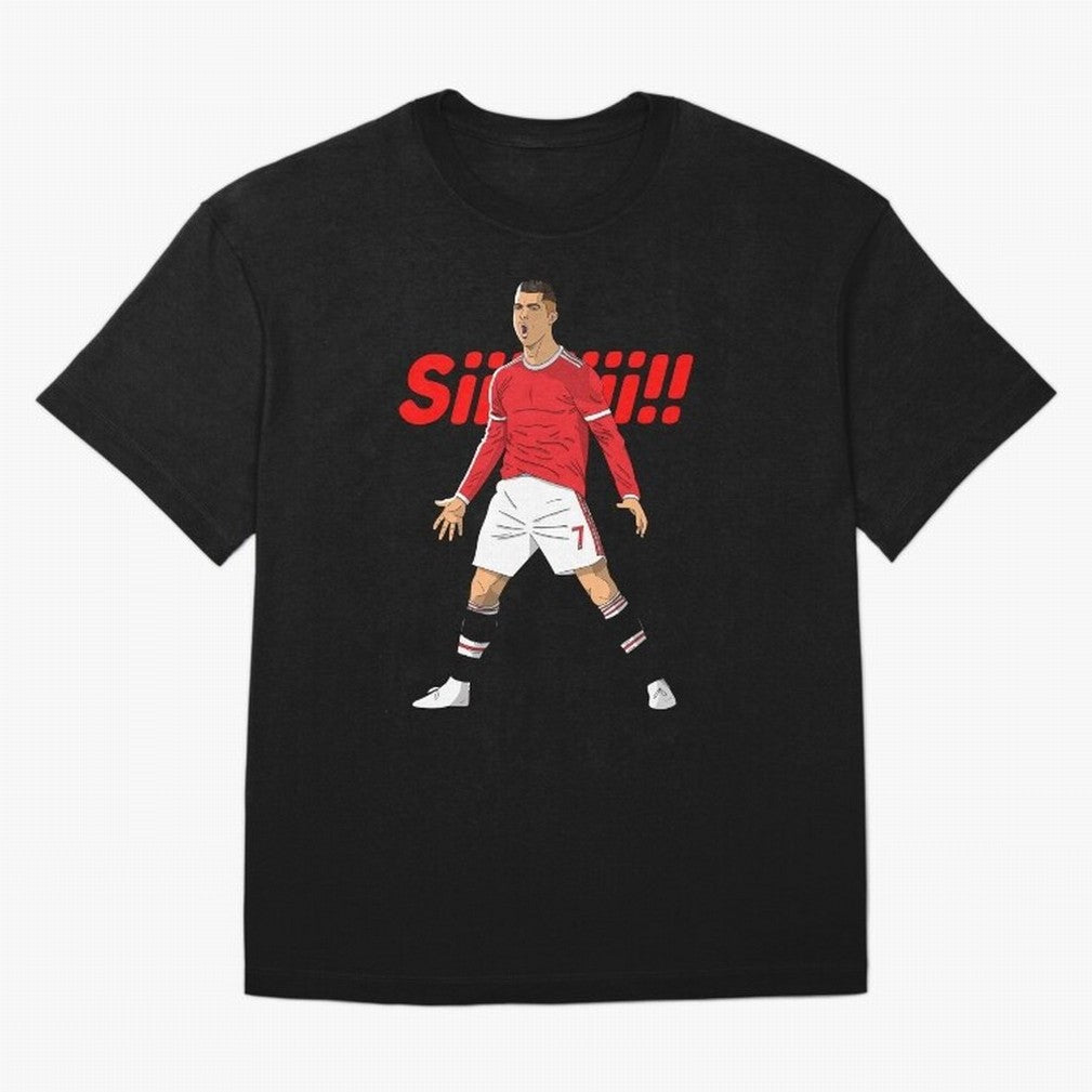 CR7 Siiiii!, Cristiano Ronaldo's trademark goal celebration Oversized T-Shirt Celebrate Fan Culture around FIFA World Cup 2026 Group Stage for Fans of Mbappe and Portugal, Spain and Germany, Bringing Tournament Hype, Historic Matchups, Family