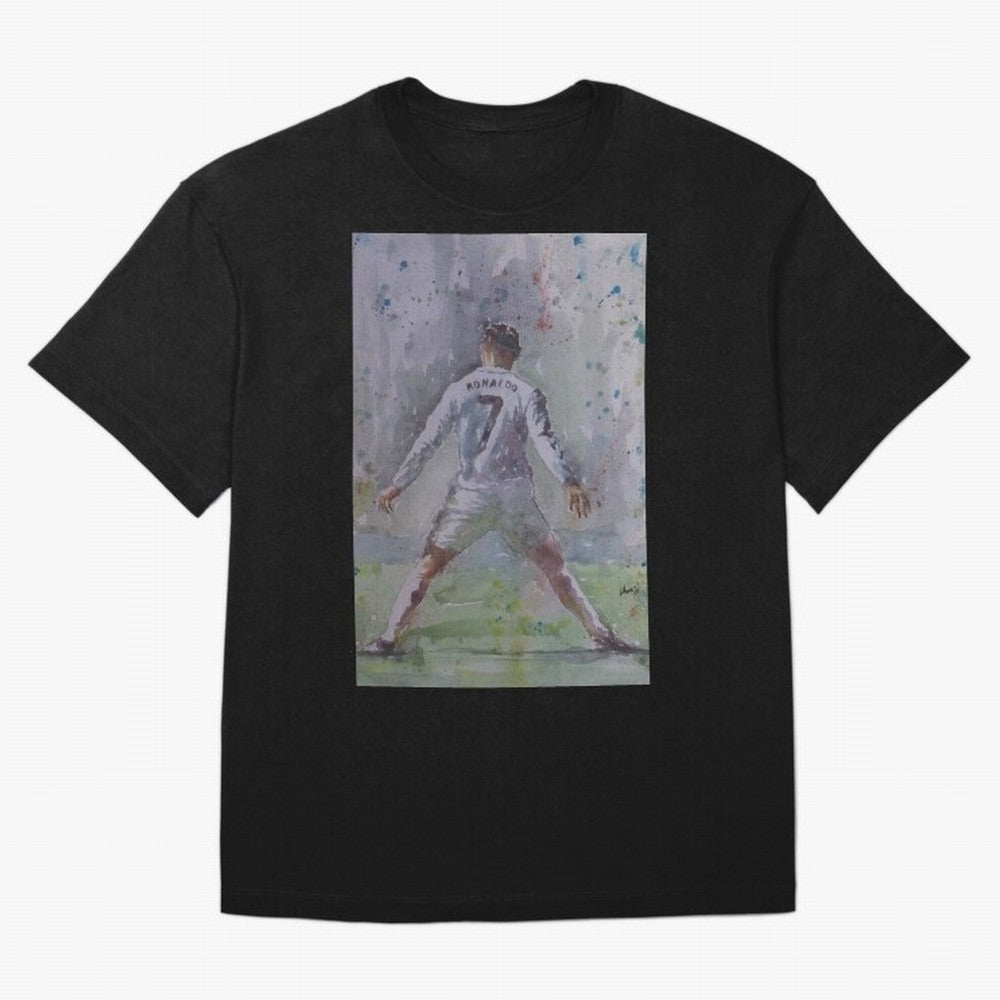 Cristiano Ronaldo - Portrait 2 Oversized T-Shirt Follow the FIFA World Cup 2026 USA Canada Mexico Journey through CR7 Highlights, Spain and Netherlands Pride, Vintage Soccer Flavor, Modern Football Stars, National Flags and Final Night Emotion;