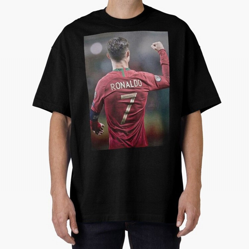 Cristiano Ronaldo CR7 Oversized T-Shirt Relive Legendary Nights from FIFA World Cup 2026 Group Stage Centered on Haaland, Portugal, Spain and Germany Energy, Champion Mindset, Group Stage Buzz, Knockout Tension and Passionate Fan Culture; Made for