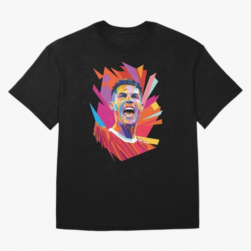 Cristiano Ronaldo Pop Art WPAP Oversized T-Shirt Upgrade Global Football Passion for FIFA World Cup 2026 Group Stage, Built around Cristiano Ronaldo, Haaland and CR7, Germany, Stadium Memories, Football Loyalty, International Chants and