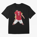 The best player in world Cristiano Ronado Oversized T-Shirt Join FIFA World Cup 2026 USA Canada Mexico Spirit, with Portugal, Spain and Germany, Neymar, Vintage Soccer Flavor, Modern Football Stars, National Flags and Final Night Emotion; Created