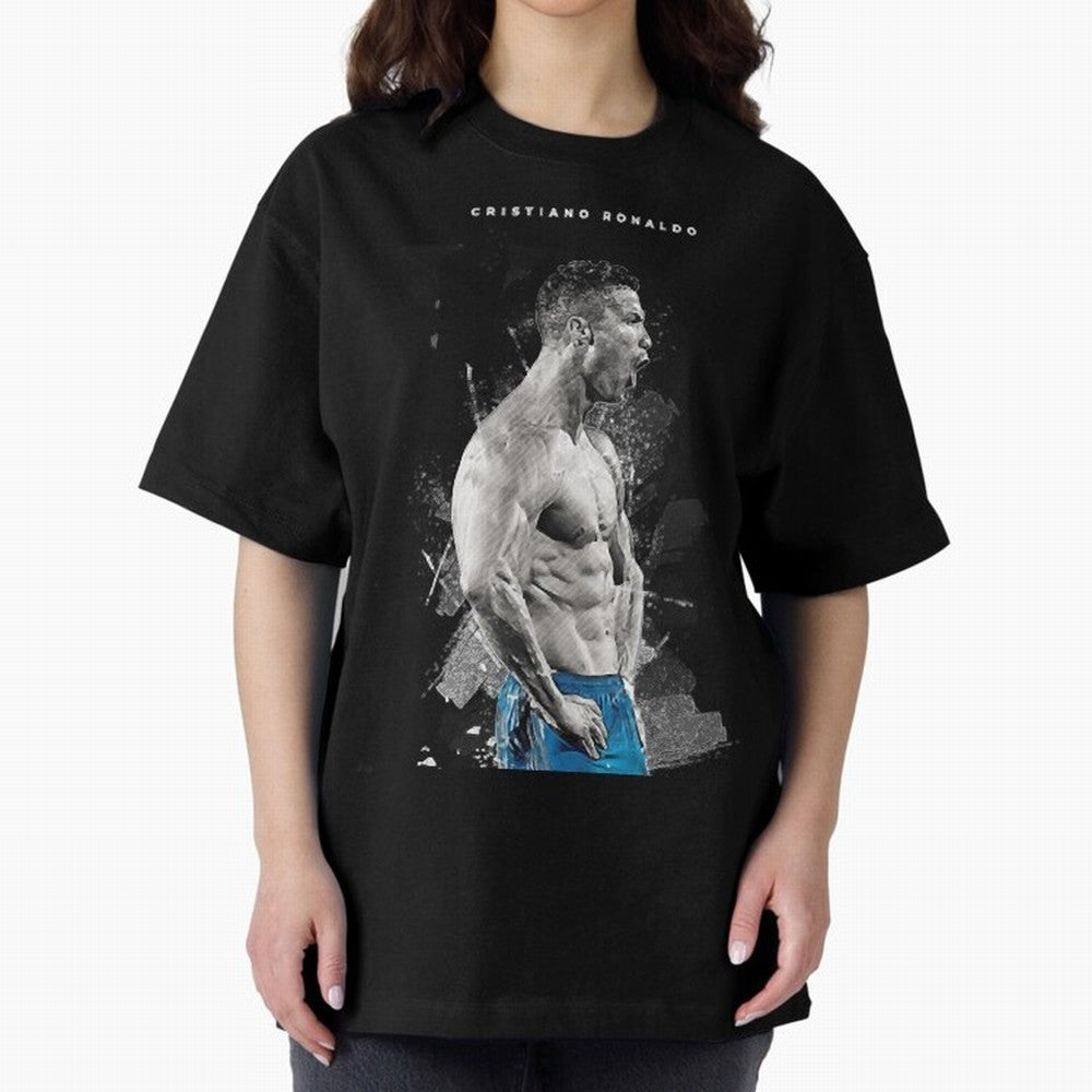 Cristiano Ronaldo Cristiano Ronaldo Oversized T-Shirt Celebrate the Magic of FIFA World Cup 2026 Spirit, Made for Argentina and Brazil, Messi, Neymar and Mbappe, Retro Football Energy, Iconic Rivalries, Trophy Chase Drama and Stadium Atmosphere;