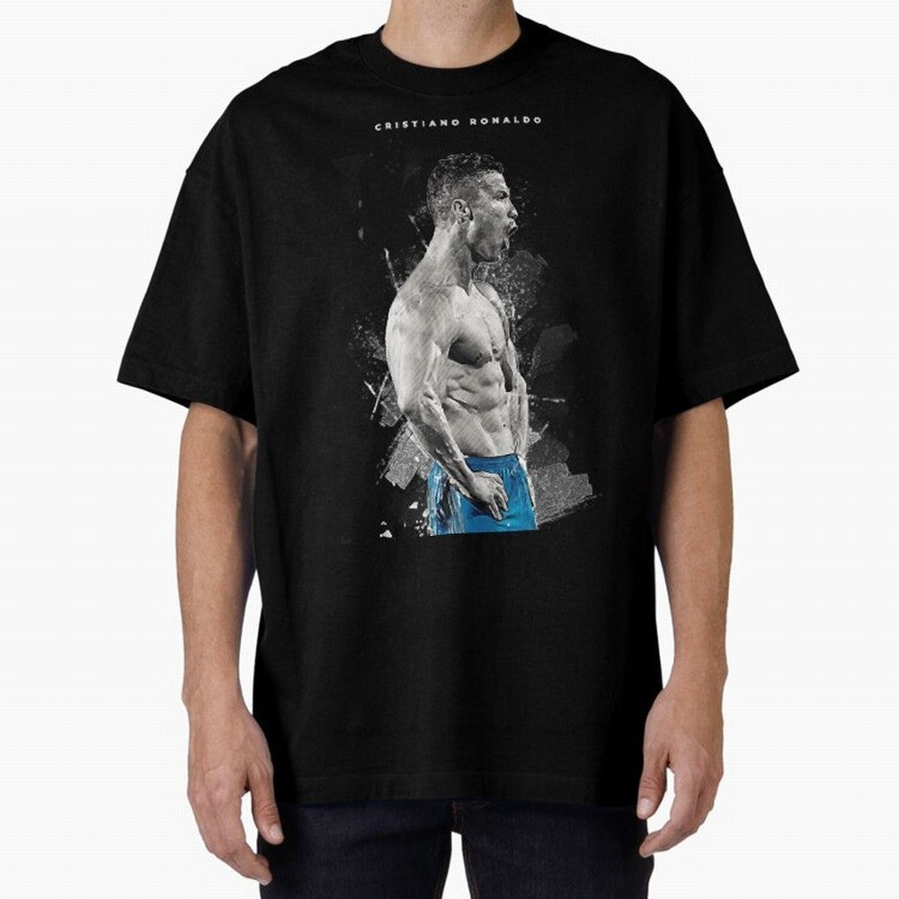 Cristiano Ronaldo Cristiano Ronaldo Oversized T-Shirt Celebrate the Magic of FIFA World Cup 2026 Spirit, Made for Argentina and Brazil, Messi, Neymar and Mbappe, Retro Football Energy, Iconic Rivalries, Trophy Chase Drama and Stadium Atmosphere;