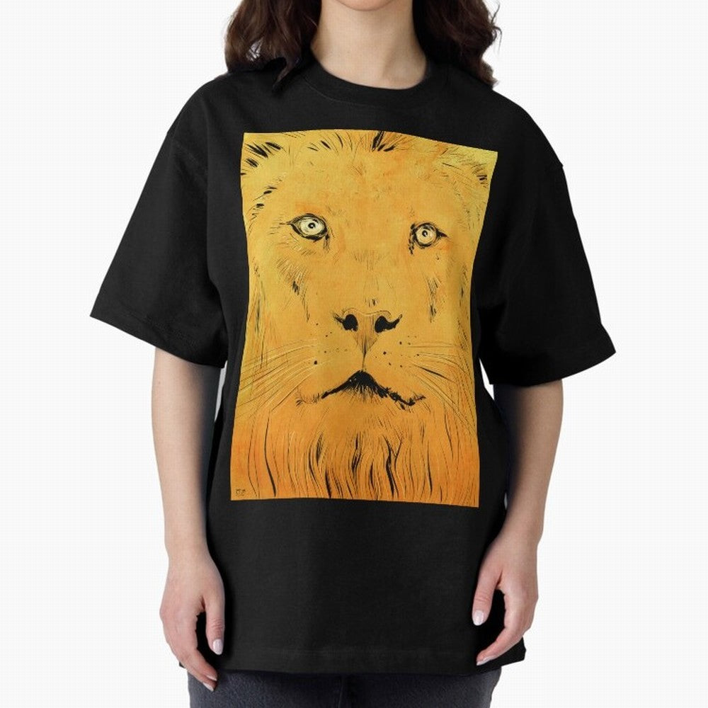 Lion Oversized T-Shirt Stand Proud for FIFA World Cup 2026 Group Stage for Fans of Neymar and Portugal, Bringing Match Day Excitement, Supporter Culture, Golden Goals and Global Football Passion; Great for Watch Parties, Sports Bars, Family Nights,