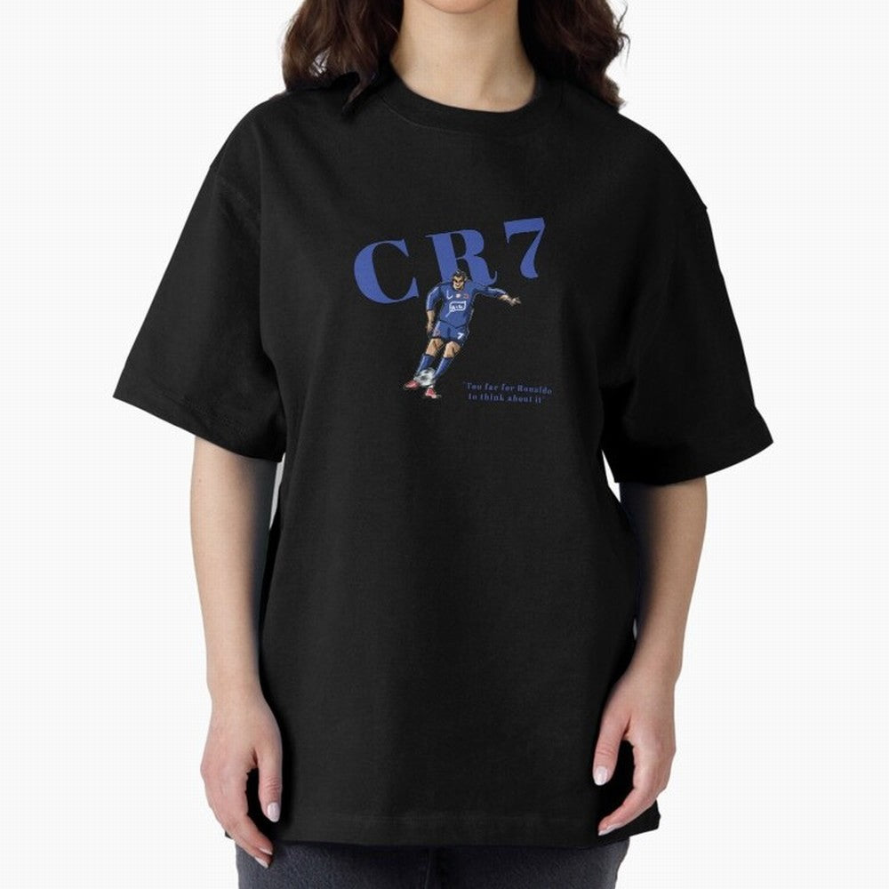 CR7. Oversized T-Shirt Feel the Heartbeat of FIFA World Cup 2026 Group Stage Spirit, Capturing France and Portugal, Cristiano Ronaldo, Worldwide Fan Energy, Dramatic Goals, Stadium Lights and Championship Celebrations; Ideal for Passionate Fans Who