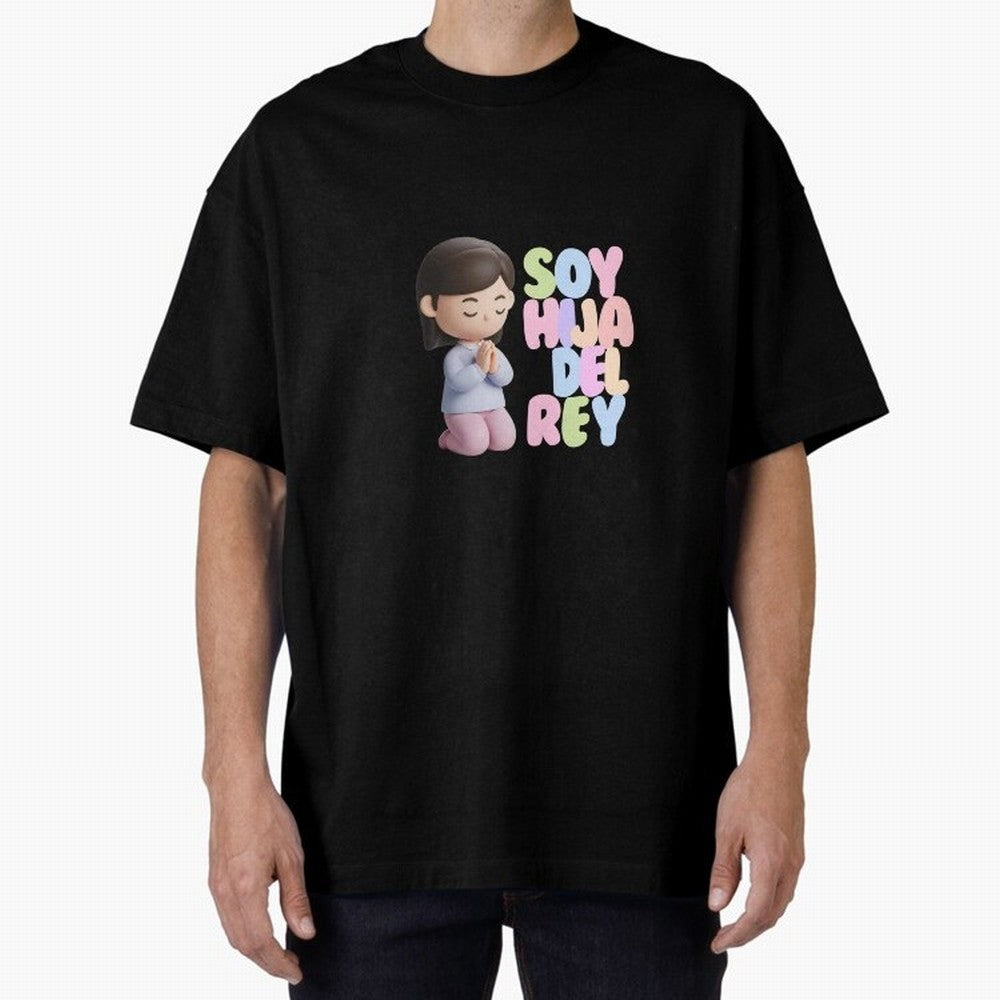 Soy Hija del Rey | Dise?o Cristiano Dulce en Colores Pastel Oversized T-Shirt Turn Football Passion into Match Day Hype around FIFA World Cup 2026 USA Canada Mexico, Cristiano Ronaldo, Haaland and CR7, Germany, Global Supporter Spirit, Legendary