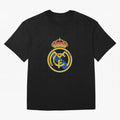 Real Madrid C.F. crest with Cristiano Ronaldo's autograph Oversized T-Shirt Represent Global Football Passion for FIFA World Cup 2026 Group Stage, Highlighting Haaland and Mbappe, England, France and Netherlands, Game Day Rituals, Football Legends,