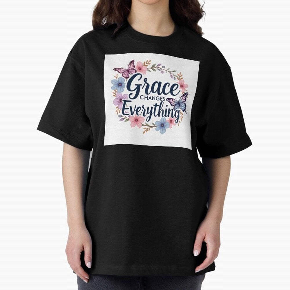 Grace Of God Changes Everything Oversized T-Shirt Follow the Road to FIFA World Cup 2026 Group Stage Spirit, Driven by Brazil, Portugal and Argentina, Neymar, Stadium Memories, Football Loyalty, International Chants and Championship Tradition; Made