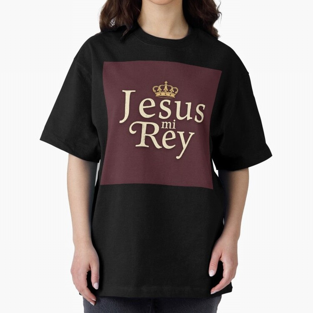 Jesus Mi Rey T Shirt Oversized T-Shirt Join FIFA World Cup 2026 Spirit, Featuring Brazil, Messi, Neymar and Mbappe, Fan Favorite Moments, National Team Passion, Big Match Drama and Soccer History; Ideal for Football Dads, Football Moms, Friends,