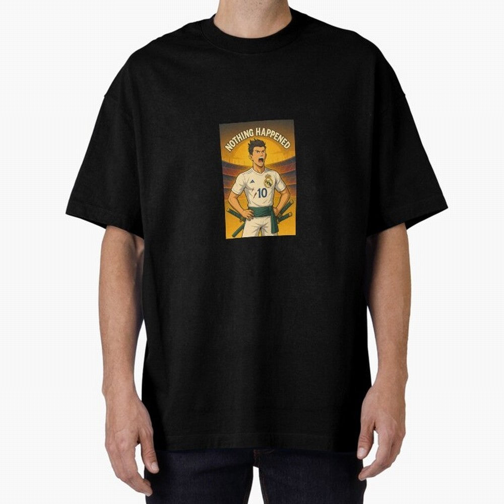 Cristiano Zoro Nothing Happened Oversized T-Shirt Represent the Passion of FIFA World Cup 2026 Group Stage Built around CR7 and Messi, Netherlands Energy, Football History, Final Match Energy, Crowd Noise and Once in a Lifetime Moments; Perfect for