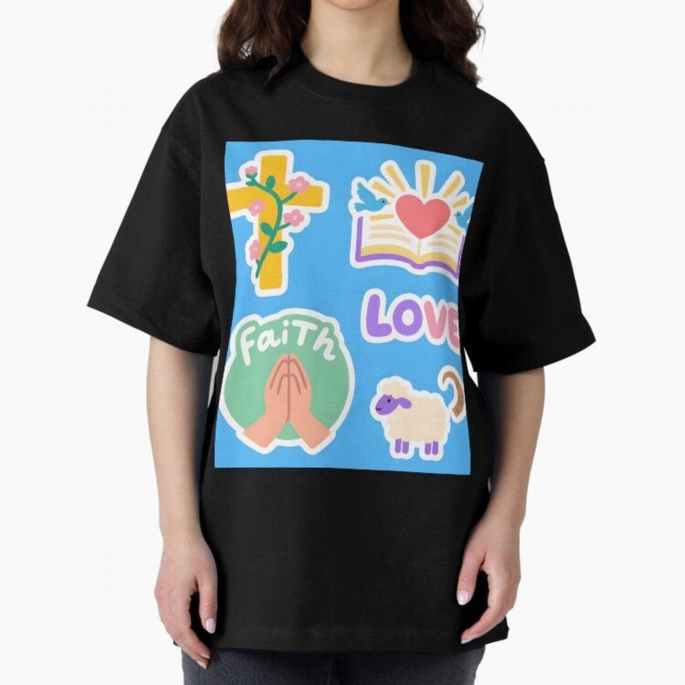 Love Faith T shirt Oversized T-Shirt Celebrate Global Passion for Match Day Hype around FIFA World Cup 2026 USA Canada Mexico, Haaland and Mbappe, England and Germany, Global Supporter Spirit, Legendary Goals, National Colors and Tournament
