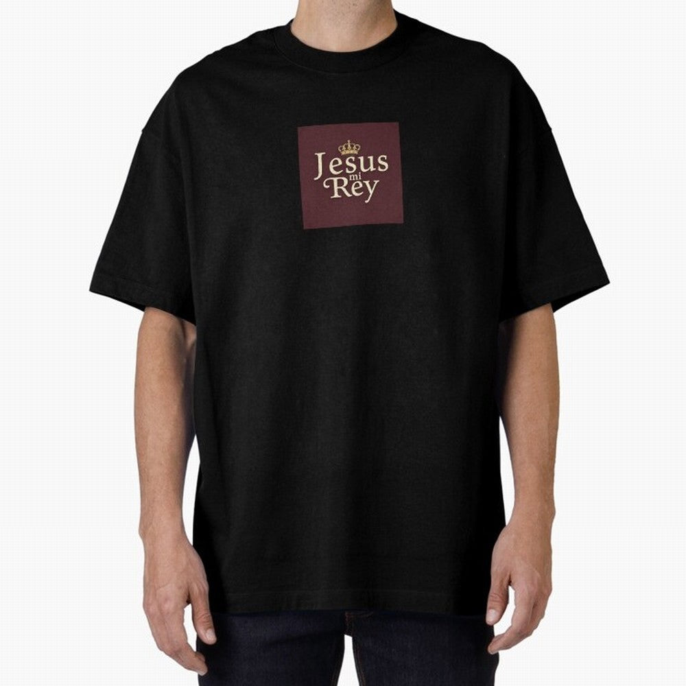 Jesus Mi Rey T shirt Oversized T-Shirt Capture Stadium Memories from Match Day Hype around FIFA World Cup 2026 USA Canada Mexico, Messi, Argentina and Brazil, Match Day Excitement, Supporter Culture, Golden Goals and Global Football Passion; Great