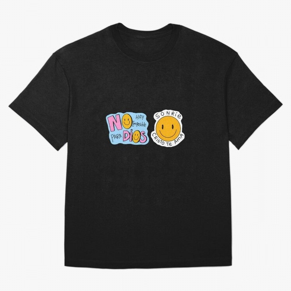 No Hay Imposibles Para Dios Sonrie Cristo Te Ama Oversized T-Shirt Represent Football Lovers during the FIFA World Cup 2026 Journey through Messi, CR7 and Mbappe Highlights, Argentina Pride, Sports Nostalgia, International Competition, Famous