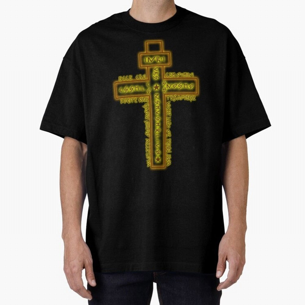Cruz del Santo Padre Benito Color Oversized T-Shirt Celebrate the Next Chapter of Global Football Passion for FIFA World Cup 2026 USA Canada Mexico, Built around Messi and Cristiano Ronaldo, Portugal, Spain and Germany, Tournament Hype, Historic