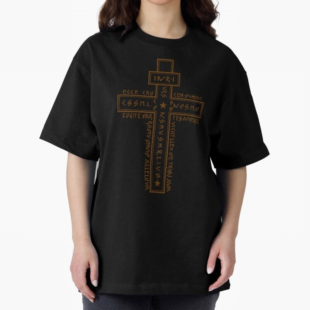 Cruz del Santo Padre Benito 2 Oversized T-Shirt Celebrate Every Goal in FIFA World Cup 2026 USA Canada Mexico with Mbappe and Neymar, Portugal, Spain and Germany Energy, Sports Nostalgia, International Competition, Famous Players and Unforgettable