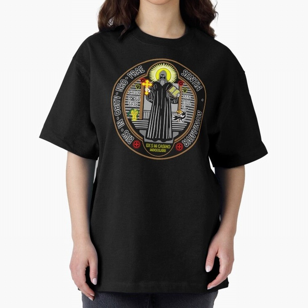 Medalla de San Benito Color Frontal Oversized T-Shirt Bring World Football Passion into Global Football Passion for FIFA World Cup 2026, Celebrating CR7 and Messi, Argentina and Brazil, Football Passion, Legendary Performances, Festival Vibes and