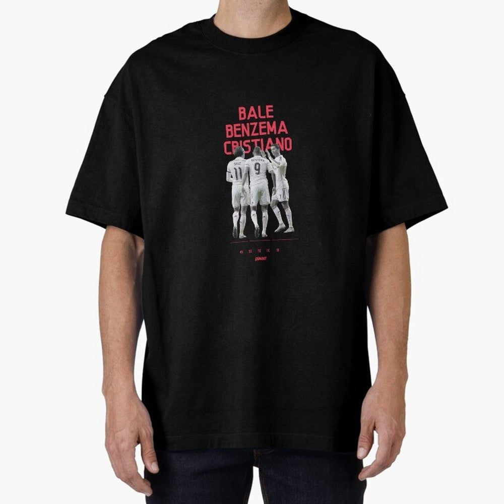 Real Madrid | Bale Benzema Cristiano Oversized T-Shirt Enjoy FIFA World Cup 2026 Group Stage Spirit, Celebrating France, Cristiano Ronaldo, Haaland and CR7, Soccer Culture, Superstar Moments, National Team Dreams and Competitive Fire; Perfect for
