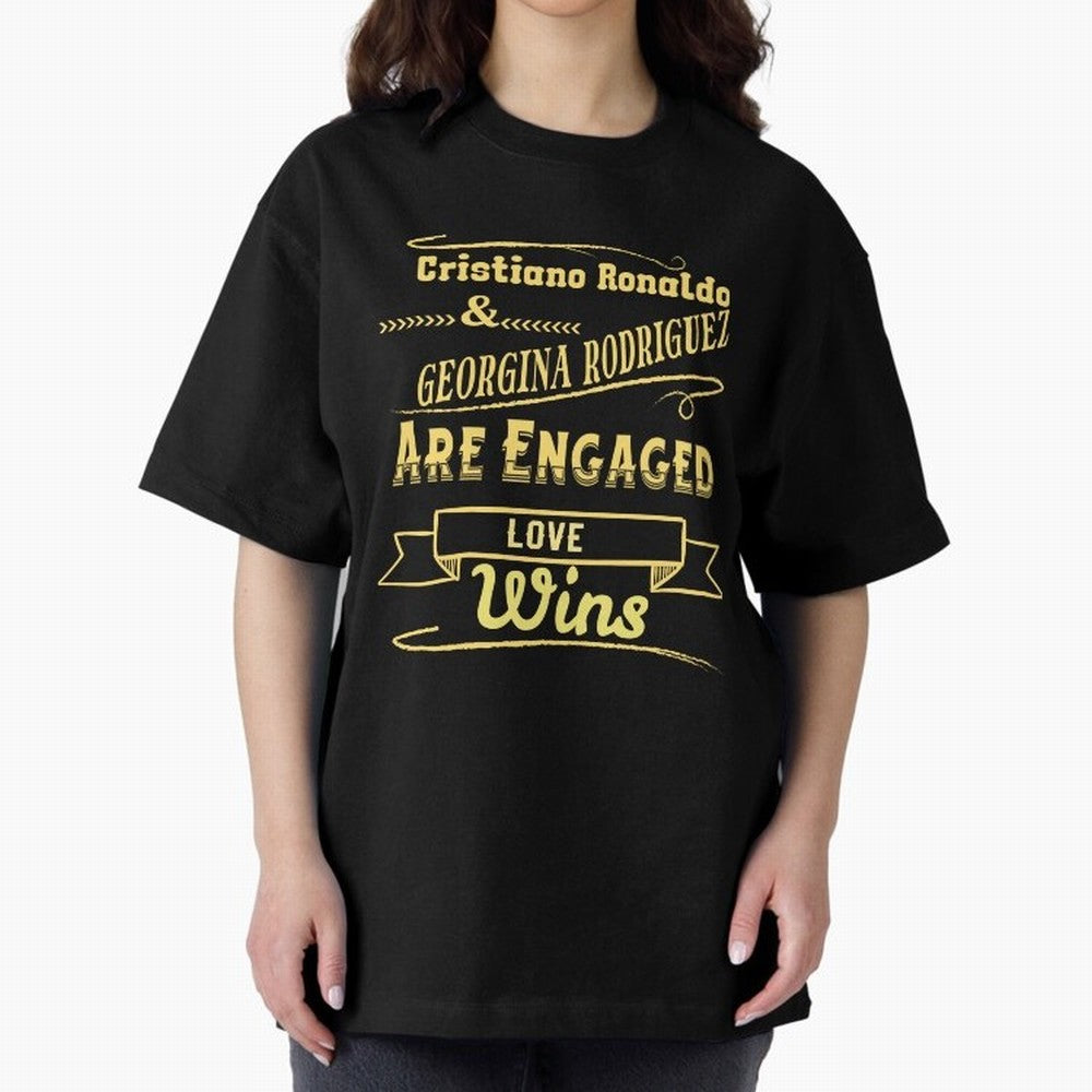 Cristiano & Georgina Engagement ¨C True Love Story Oversized T-Shirt Bring Retro Soccer Energy to the FIFA World Cup 2026 Journey through Neymar Highlights, Germany Pride, Soccer Culture, Superstar Moments, National Team Dreams and Competitive