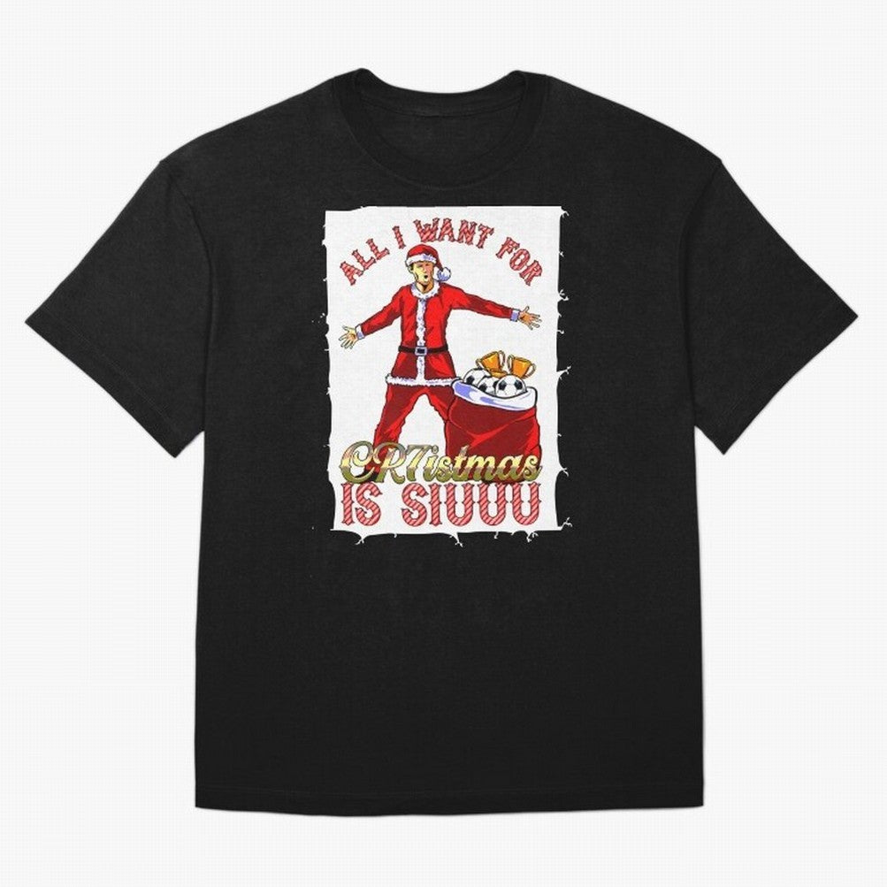 all i want for christmas is siu Oversized T-Shirt Celebrate Global Passion for FIFA World Cup 2026 Spirit, Filled with Brazil, Neymar, Stadium Memories, Football Loyalty, International Chants and Championship Tradition; Made for Die Hard