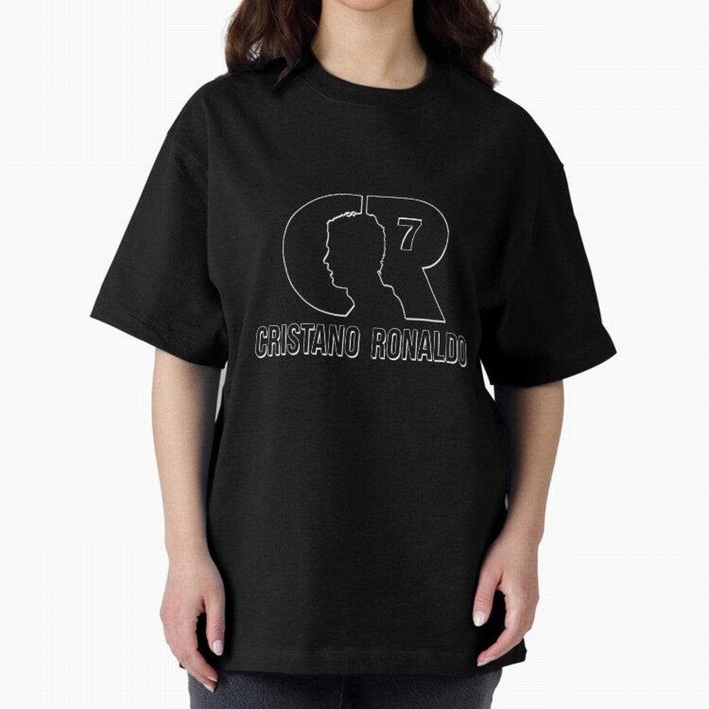 Cristano Ronaldo Desing Oversized T-Shirt Stand with Match Day Hype around FIFA World Cup 2026 Group Stage, Neymar, Haaland and Cristiano Ronaldo, France and Portugal, Champion Mindset, Group Stage Buzz, Knockout Tension and Passionate Fan Culture;