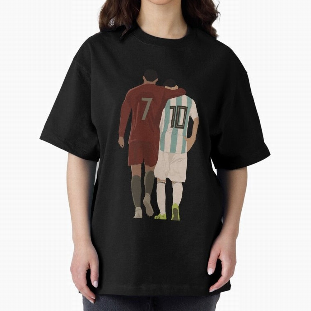 The Greatest Of All Time Oversized T-Shirt Share the FIFA World Cup 2026 Group Stage Journey through Mbappe and Neymar Highlights, France and Portugal Pride, Sports Nostalgia, International Competition, Famous Players and Unforgettable Victories;