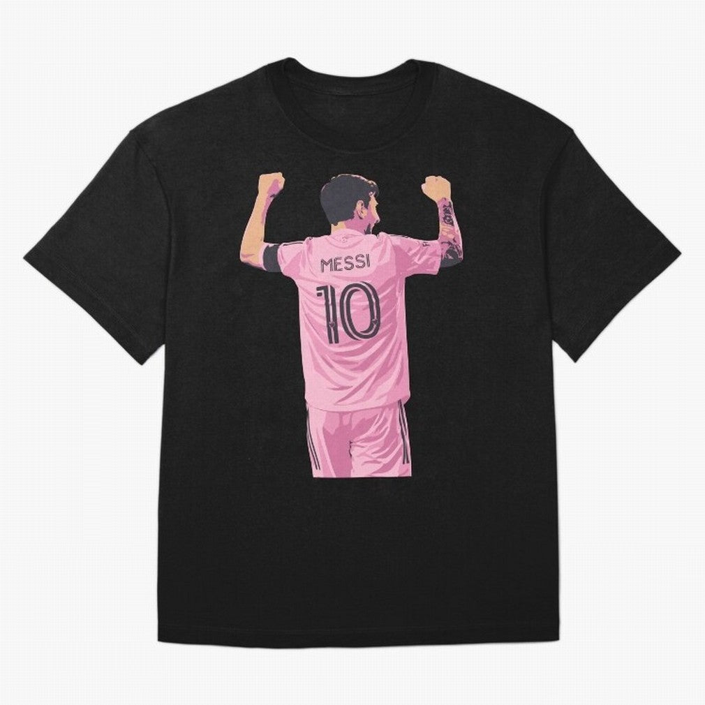 Lionel Messi Celebration Oversized T-Shirt Join the Global Buzz around Global Football Passion for FIFA World Cup 2026, Featuring Haaland and Mbappe, Argentina, France and Brazil, Sports Nostalgia, International Competition, Famous Players and