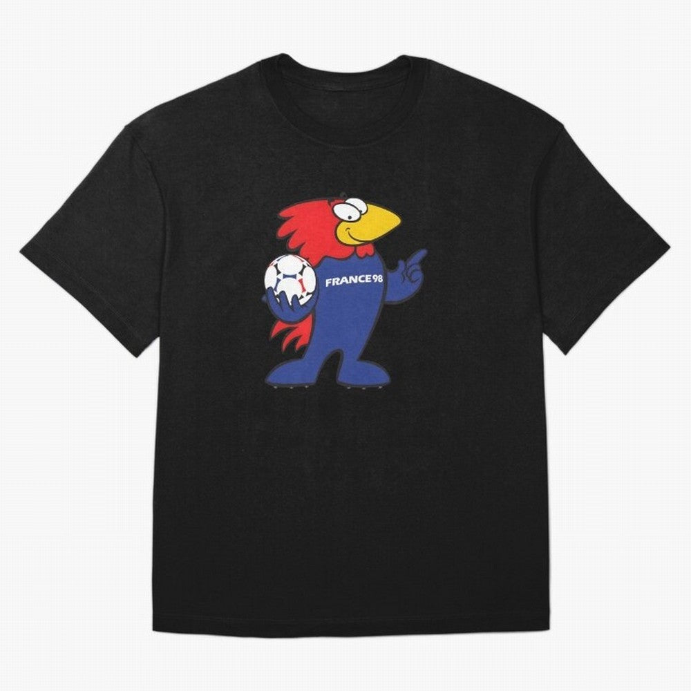 Footix - World Cup 98' Mascote Logo Oversized T-Shirt Share Match Day Hype around FIFA World Cup 2026 USA Canada Mexico, Cristiano Ronaldo, Germany, Championship Spirit, Famous Goals, Roaring Crowds and International Football Unity; Made for