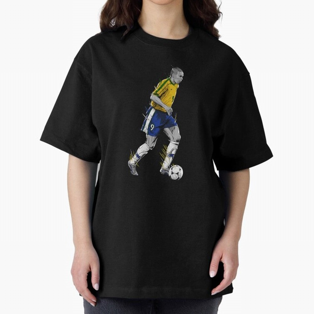 Ronaldo R9 Phenomenon Oversized T-Shirt Fuel FIFA World Cup 2026 USA Canada Mexico Spirit, Driven by Spain and Netherlands, Cristiano Ronaldo, Stadium Memories, Football Loyalty, International Chants and Championship Tradition; Great for Watch