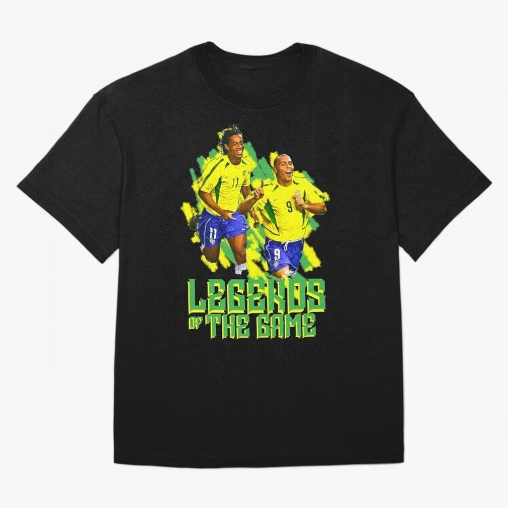 Ronaldinho and ronaldo brazil football print art Oversized T-Shirt Turn Every Weekend Toward FIFA World Cup 2026 Group Stage Filled with CR7, Portugal, Spain and Germany Energy, Champion Mindset, Group Stage Buzz, Knockout Tension and Passionate