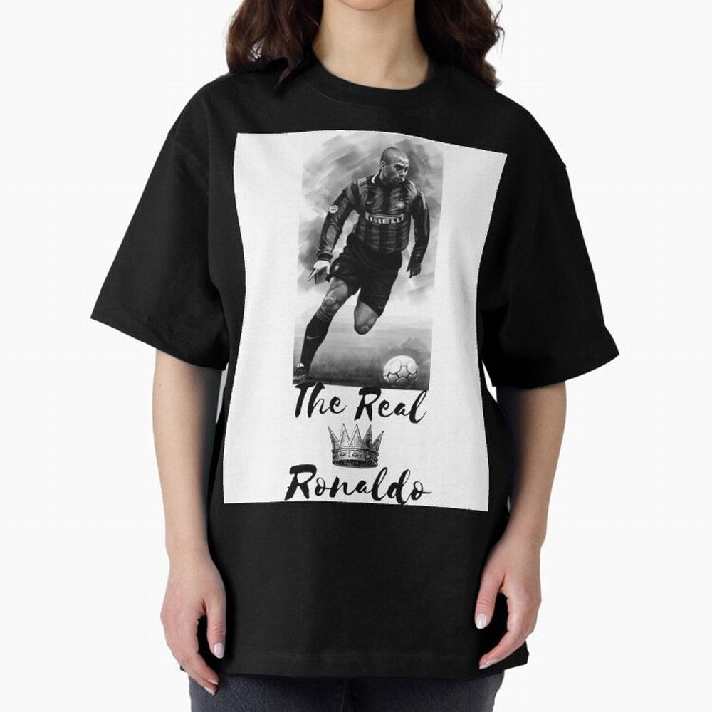 The Real Ronaldo Oversized T-Shirt Carry the Colors and Pride of FIFA World Cup 2026 USA Canada Mexico for Fans of Neymar, Haaland and Cristiano Ronaldo and England, Bringing Goal Celebration Energy, Supporter Heritage, Football Icons and Worldwide