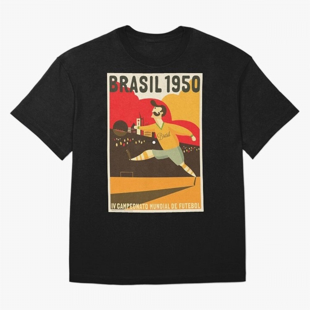 Brasil 1950 World Cup Oversized T-Shirt Refresh Global Football Passion for FIFA World Cup 2026 Group Stage, Filled with Messi, CR7 and Mbappe, Argentina and Brazil, Global Supporter Spirit, Legendary Goals, National Colors and Tournament