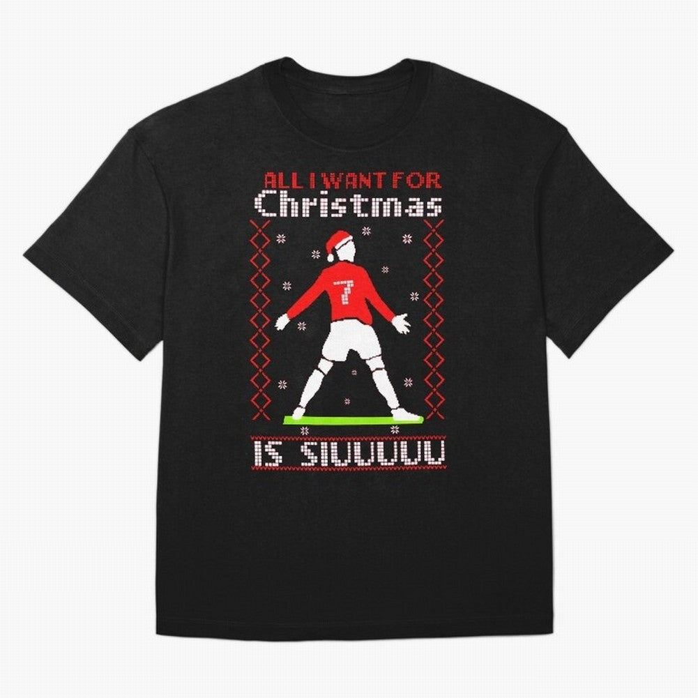 All I Want for Christmas Is Siu Ronaldo Oversized T-Shirt Turn Every Weekend Toward the FIFA World Cup 2026 Journey through Mbappe Highlights, Argentina, France and Brazil Pride, Football Festival Excitement, Trophy Ambitions, Country Rivalries and