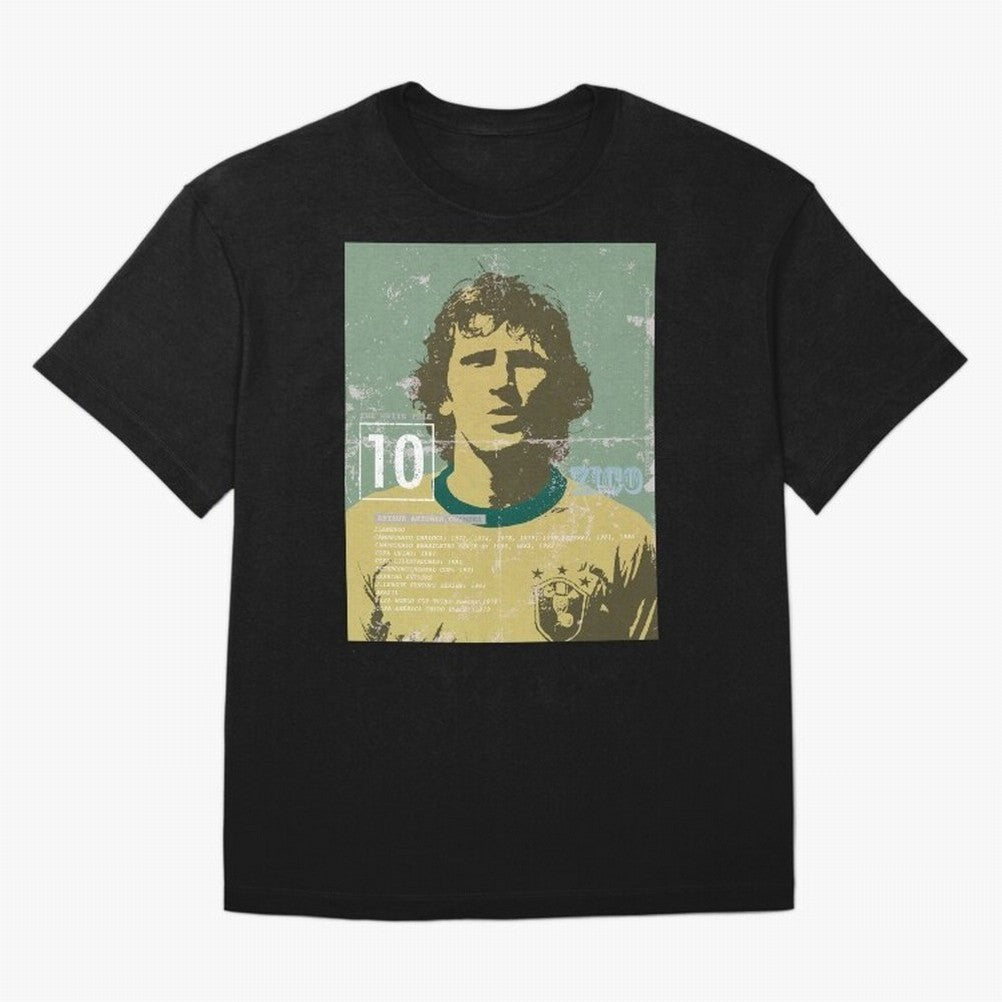 Zico Oversized T-Shirt Keep the Match Day Mood of Match Day Hype around FIFA World Cup 2026 USA Canada Mexico, Neymar, Argentina and Brazil, Classic Soccer Heritage, Championship Pressure, Fan Loyalty and International Pride; Built for Supporters